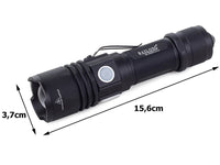 Bailong militärische Taschenlampe Cree USB XML T6