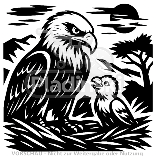 Adler – Premium 3D-Relief Wanddeko (20 cm)