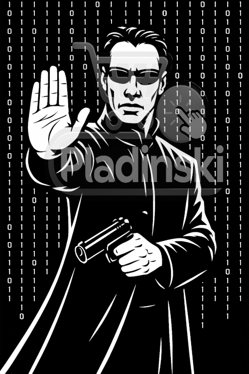 Matrix – Legendäre Filmszene als 3D-Relief (20 cm)