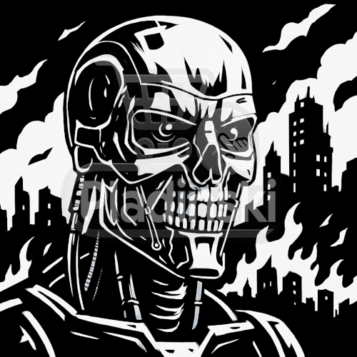 Terminator – Legendäres Sci‑Fi 3D-Relief (20 cm)