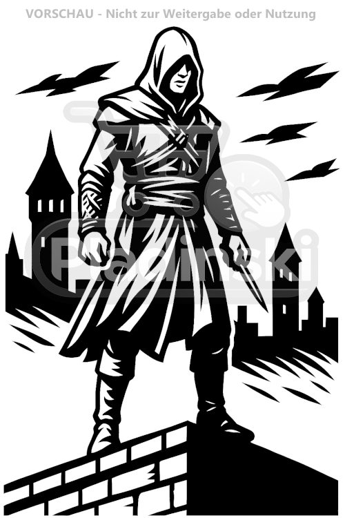 Schatten des Assassinen – Exklusives 3D-Relief (20 cm)