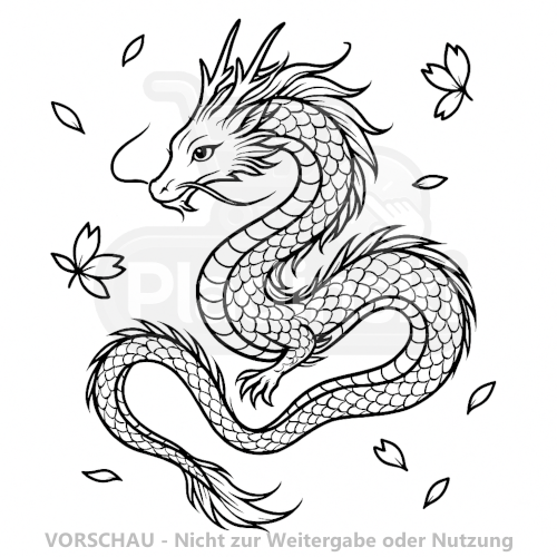 Feuerdrache II – Fantasievolles 3D-Relief Wandkunst (20 cm)