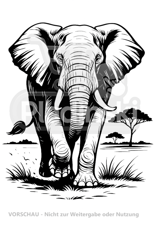 Elefant – Eindrucksvolles 3D-Relief Wandbild (20 cm)