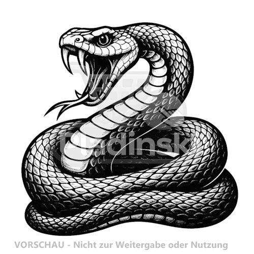 Kobra – Eindrucksvolles Schlangen-3D-Relief (20 cm)